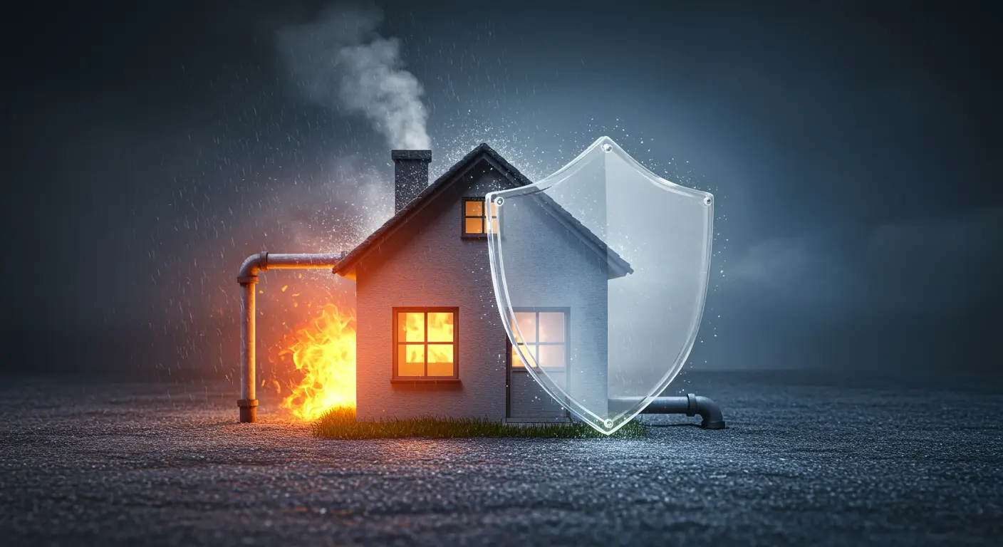 Home insurance coverage risks including fire and water damage in Lebanon