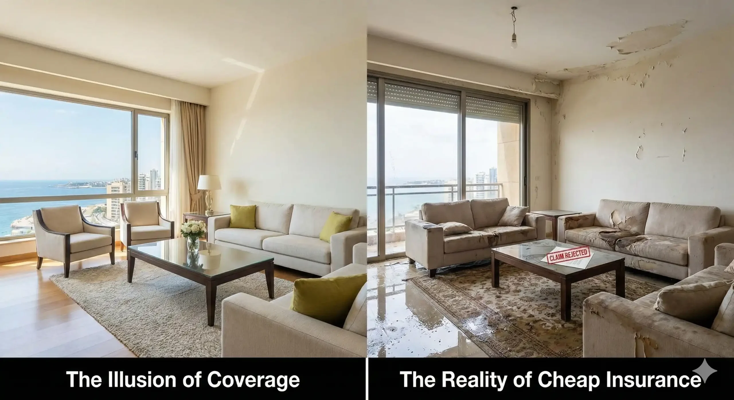 Comparison of home insurance expectations versus reality in Lebanon