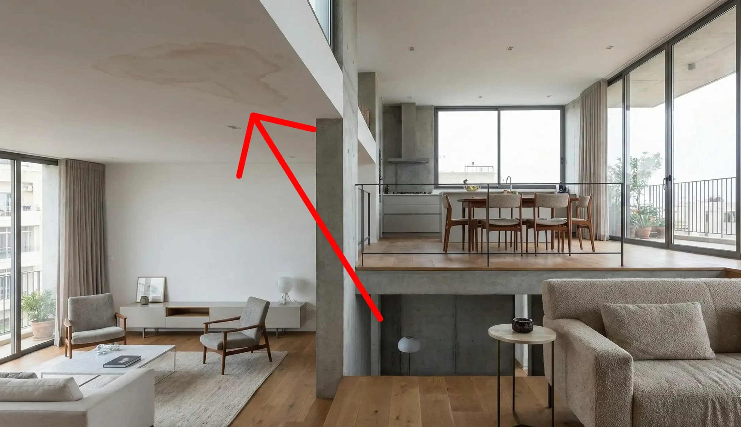 Third-party liability home insurance in Lebanon illustrated by a water leak damaging a neighboring apartment