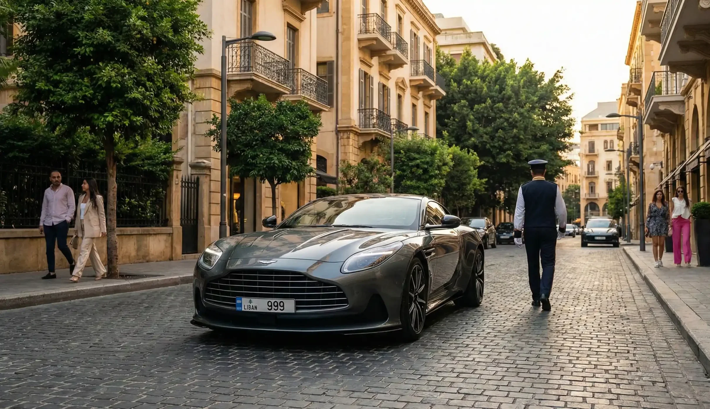 Luxury car in Beirut representing high-end car insurance cost in Lebanon