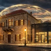 War risk insurance Lebanon protecting a traditional house and commercial store from property damaged by war.